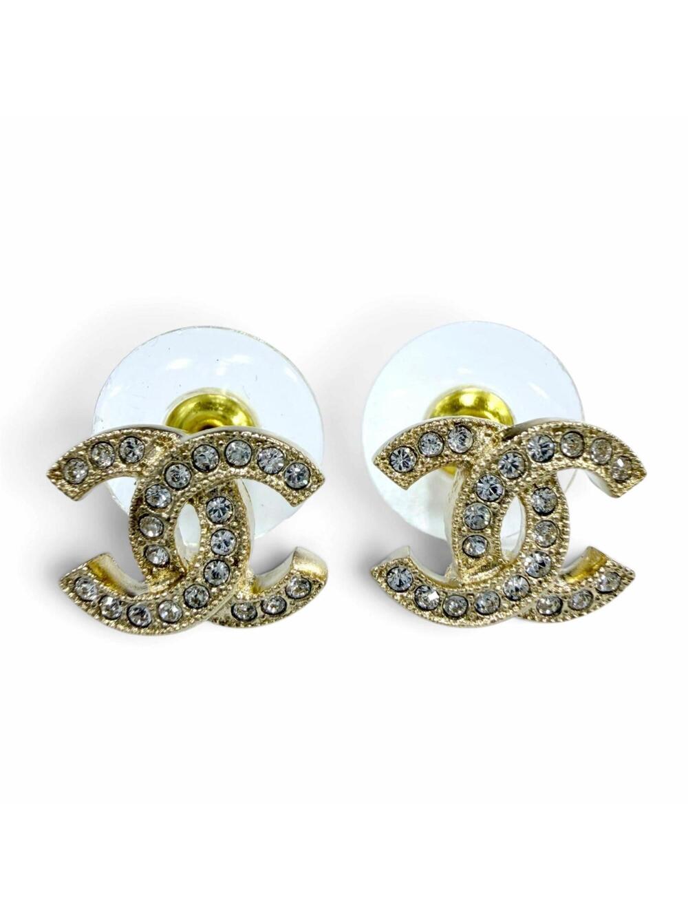 Chanel Cc Logo Earrings Metal Gold-Tone #371407C11B